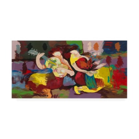 Trademark Fine Art Jessica Acunda 'Pajaros del mismo plumaje ' Canvas Art, 10x19 MA01042-C1019GG